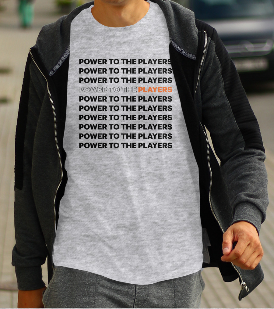 Power To The Players Bold Repeated T-Shirt