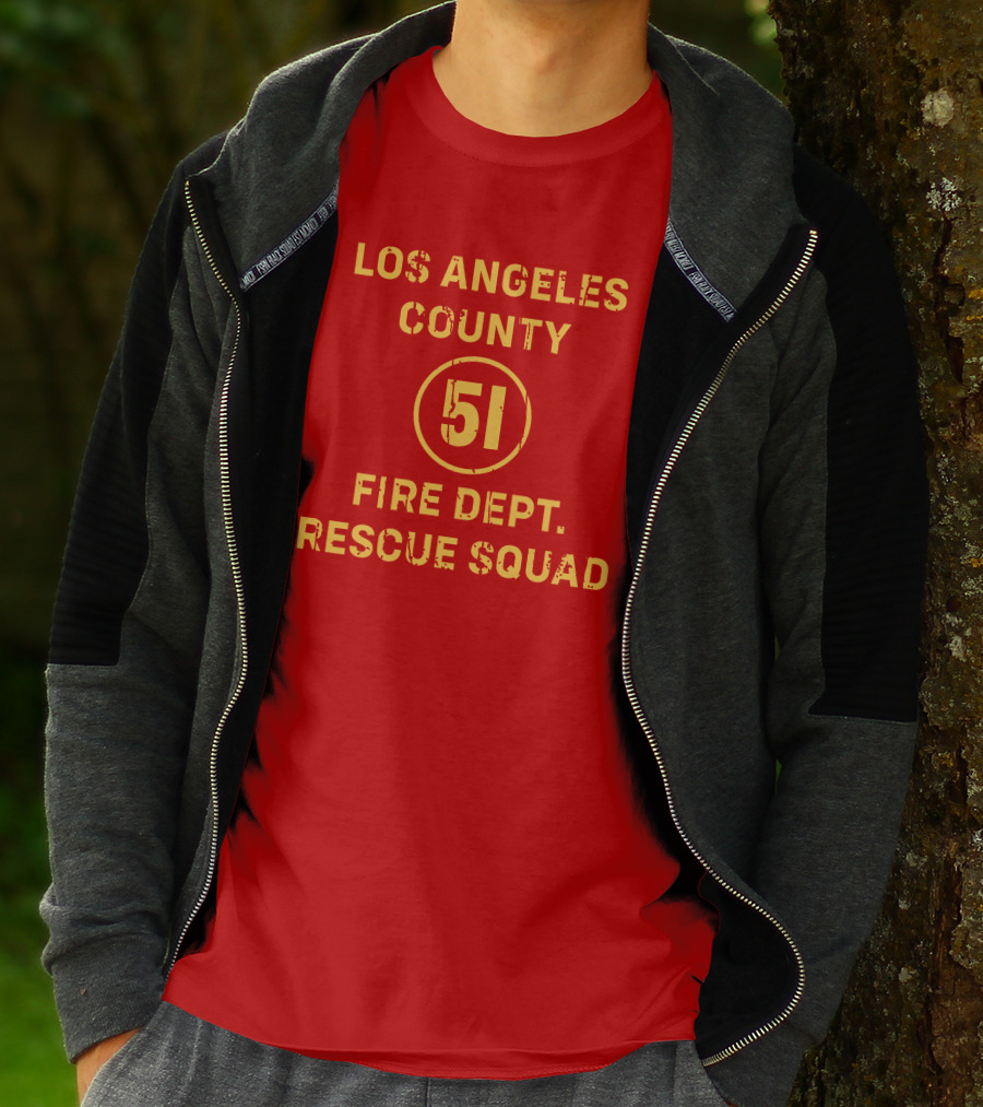 Los Angeles County 51 Fire Dept Rescue Squad T-Shirt