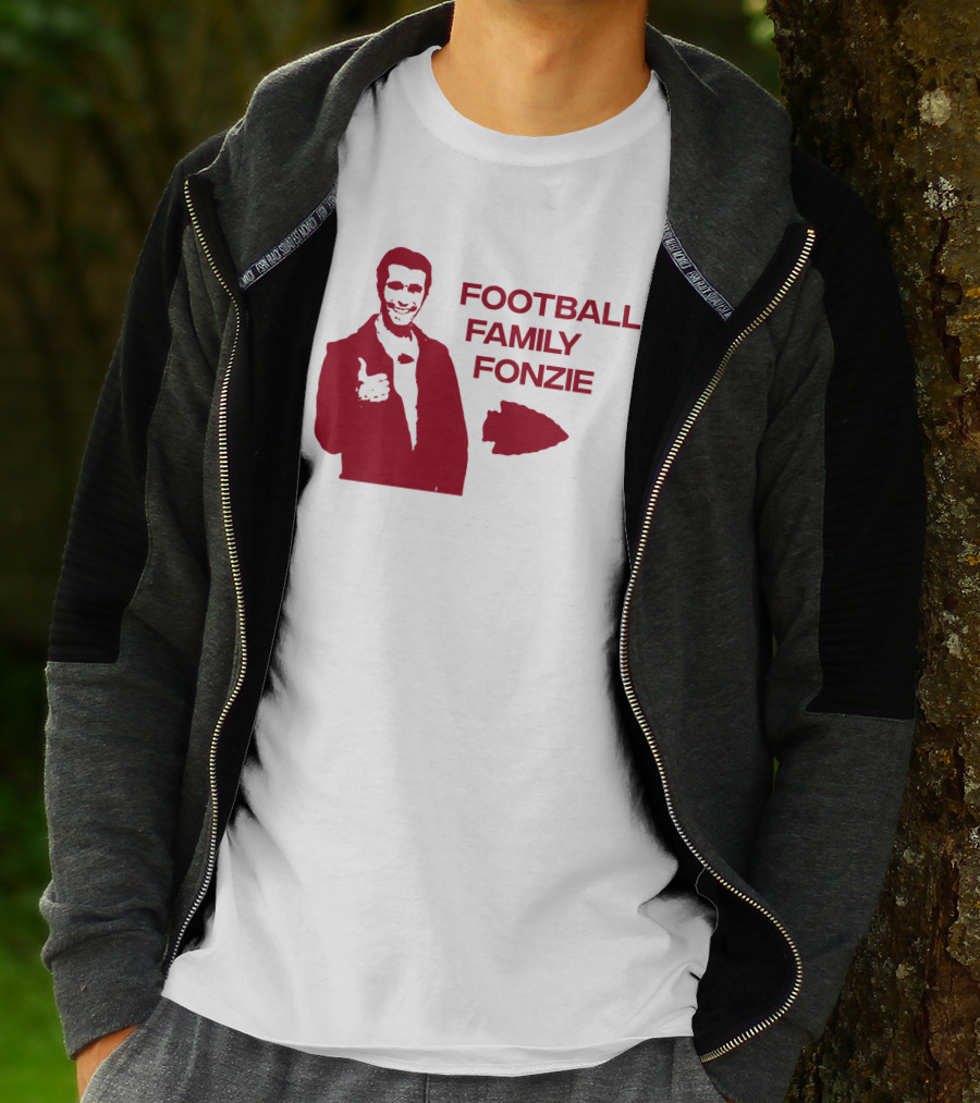 Travis Kelce Football Family Fonzie Chiefs Arrowhead T-Shirt