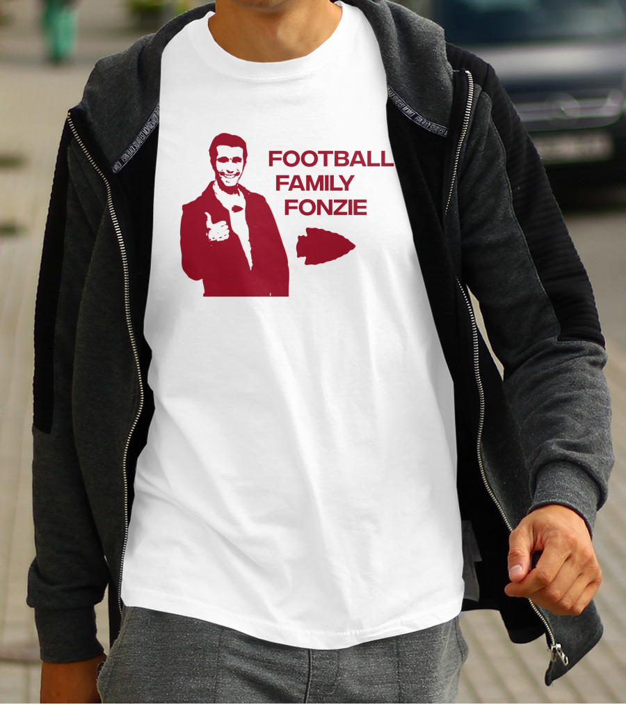 Travis Kelce Football Family Fonzie Chiefs Arrowhead T-Shirt