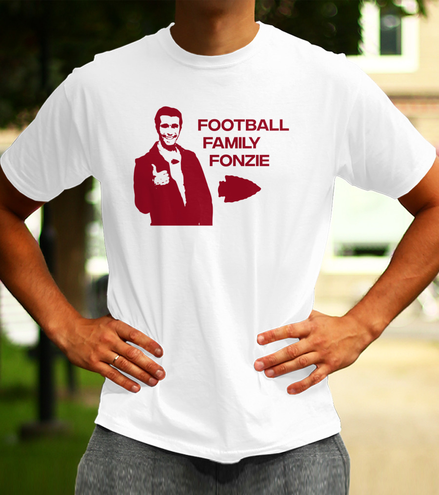 Travis Kelce Football Family Fonzie Chiefs Arrowhead T-Shirt