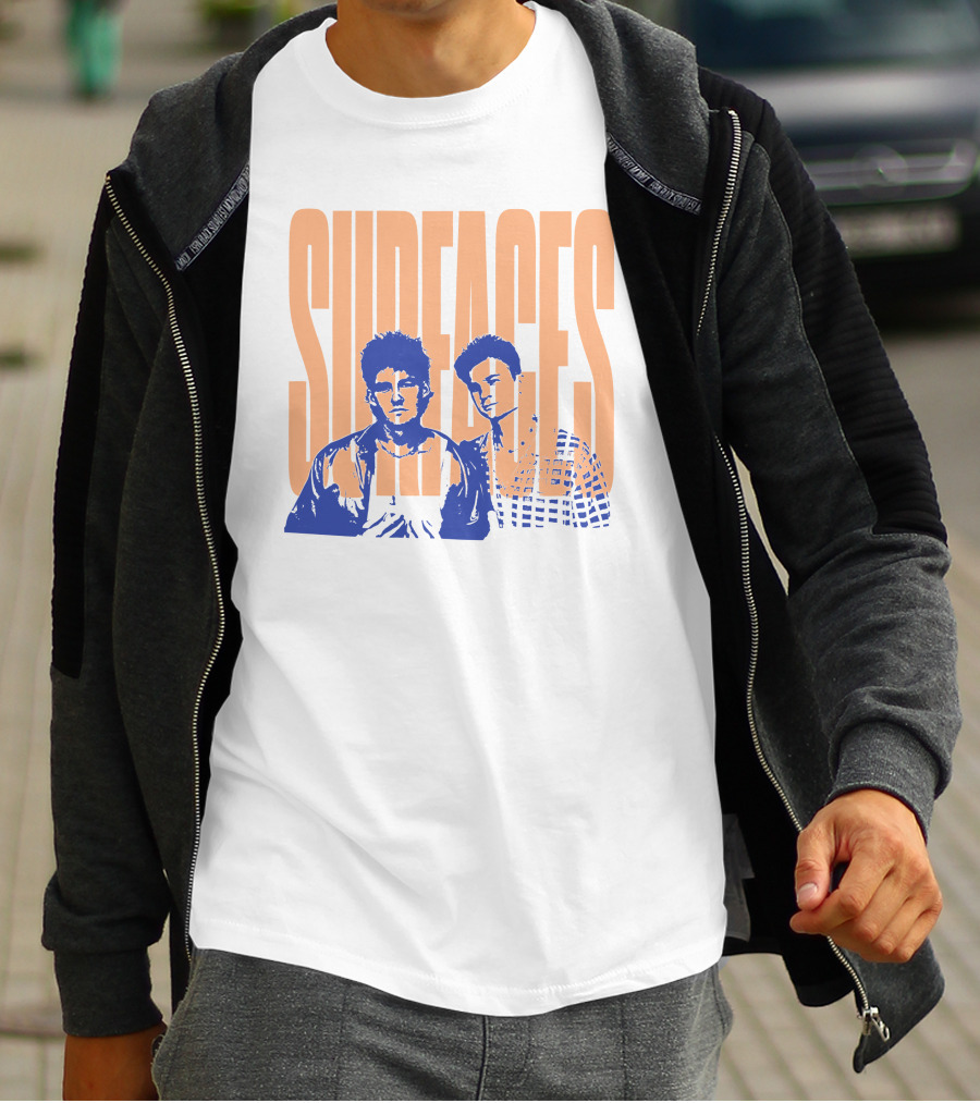 Surfaces Stencil Off White Portrait Bold Typography T-Shirt