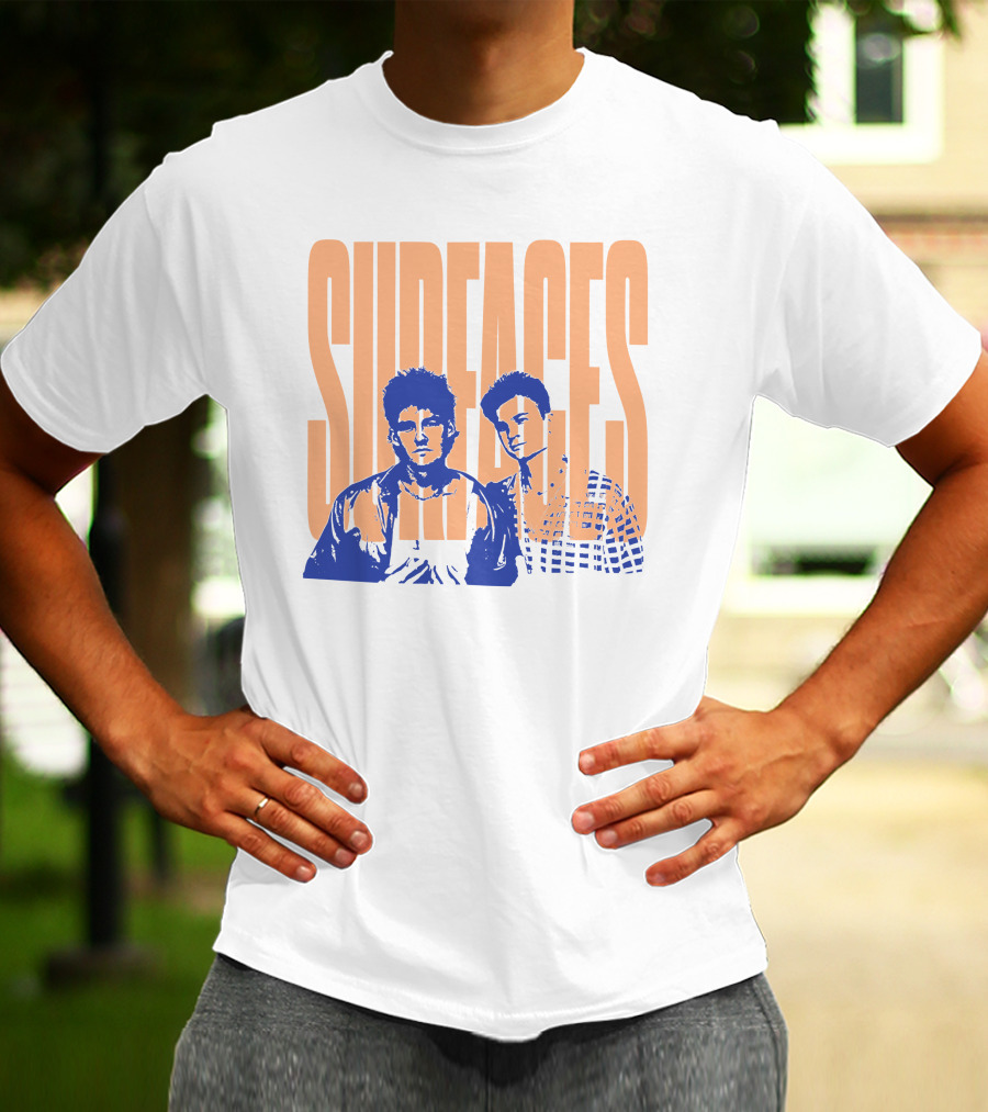 Surfaces Stencil Off White Portrait Bold Typography T-Shirt