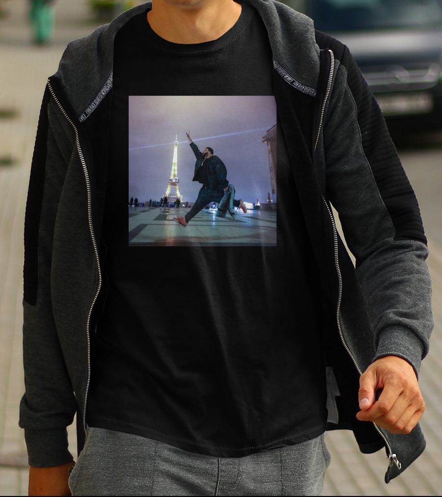 Dj Khaled Air Jordan Jumpman Eiffel Tower Paris Scene T-Shirt
