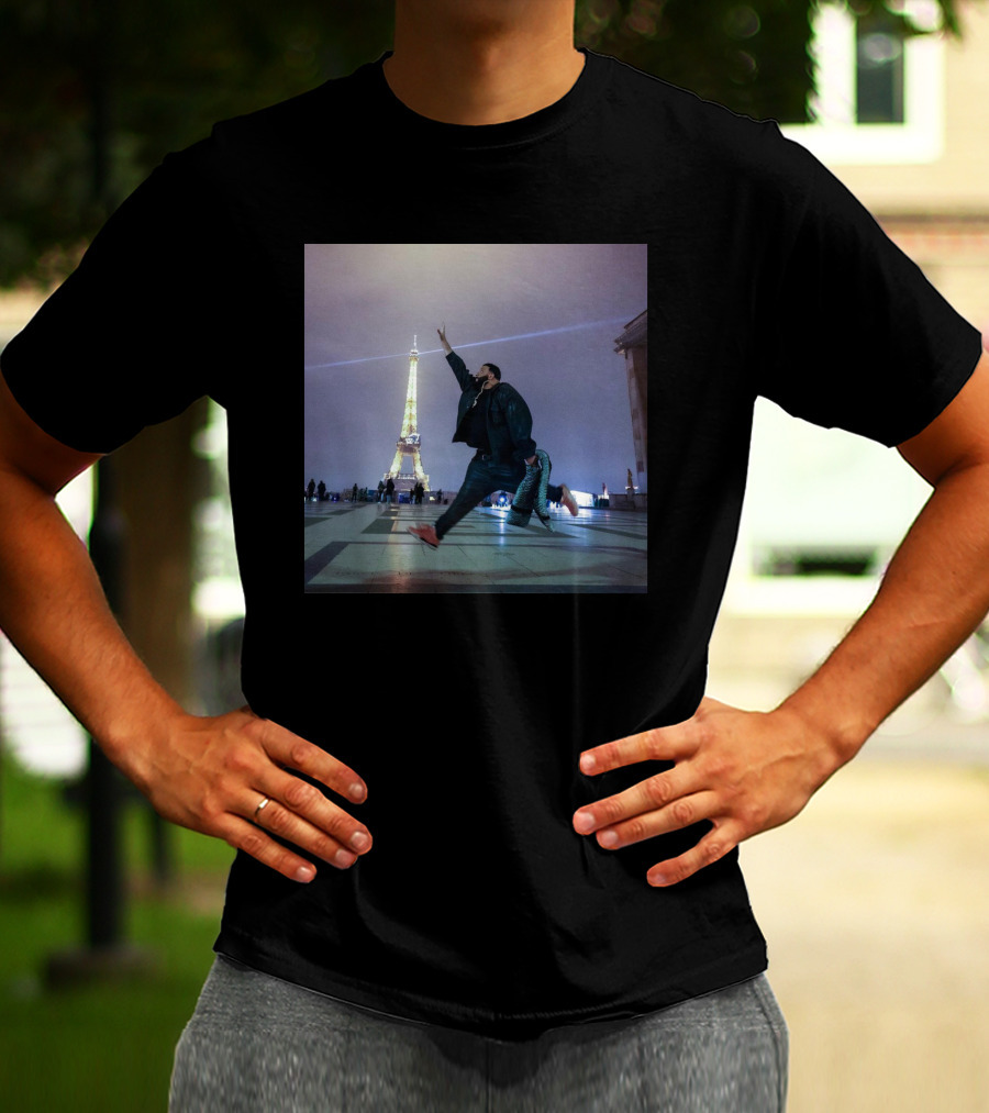 Dj Khaled Air Jordan Jumpman Eiffel Tower Paris Scene T-Shirt