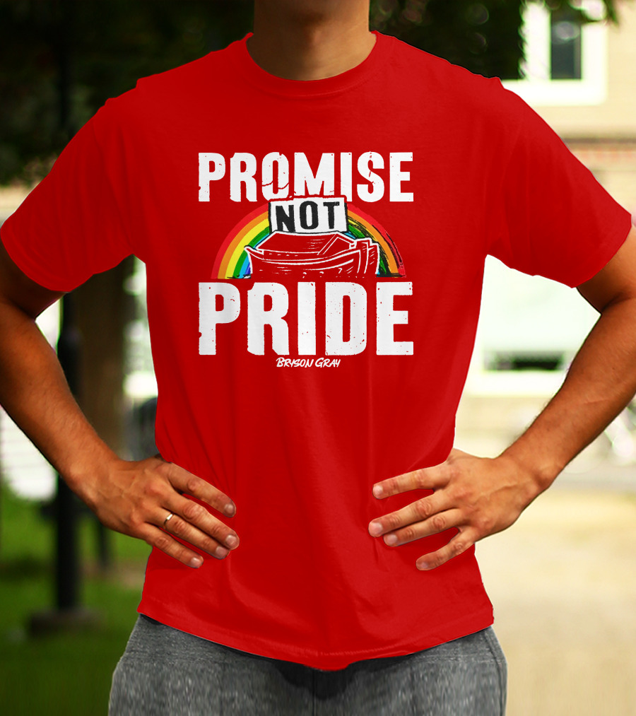 Promise Not Pride Noah's Ark Rainbow Bryson Gray T-Shirt
