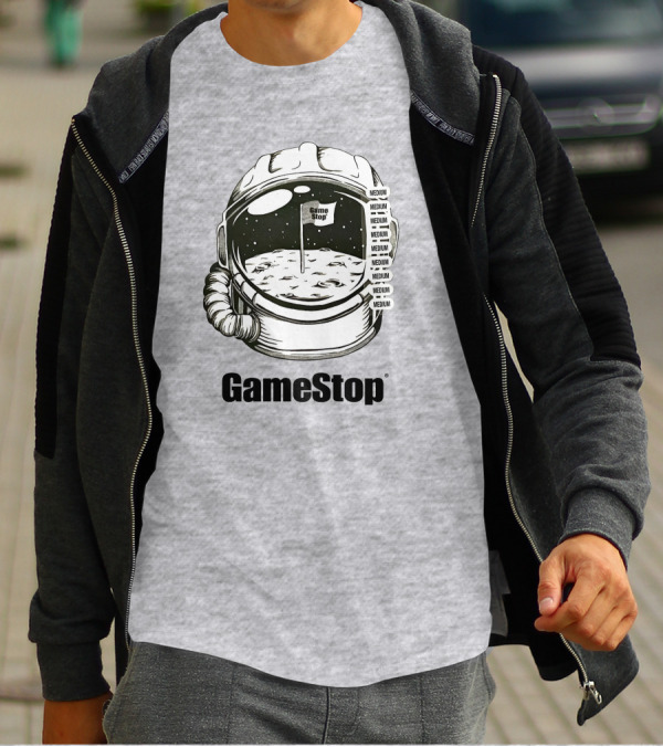GameStop Astronaut Moon Medium Flag T-Shirt
