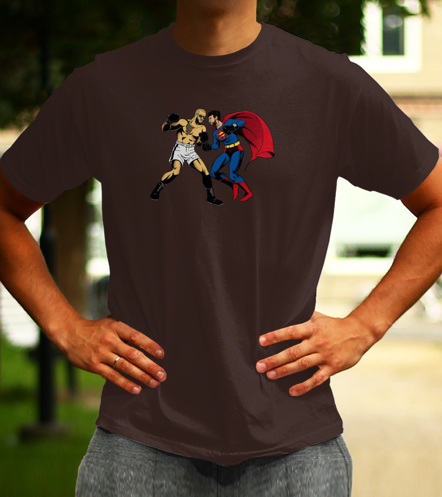 Adin Vs. Top Cartoon Boxer Superhero Confrontation T-Shirt