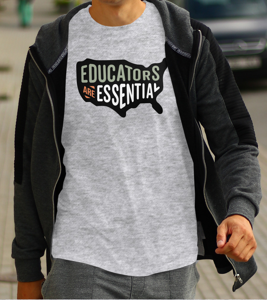 Educators Are Essential USA Map T-Shirt