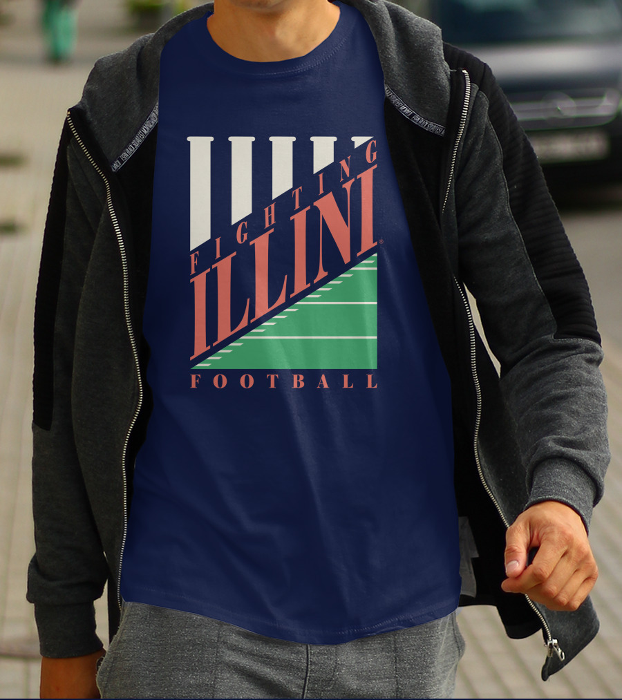 Fighting Illini Football Illinois Field Stripes T-Shirt