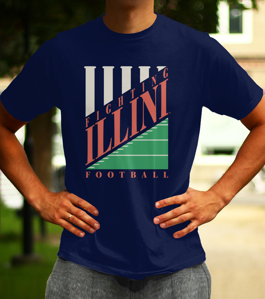 Fighting Illini Football Illinois Field Stripes T-Shirt
