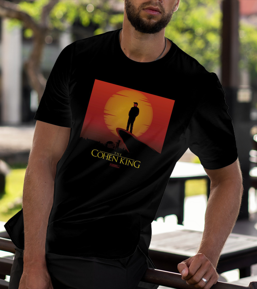 The Cohen King Silhouette On Sunset Cliff T-Shirt