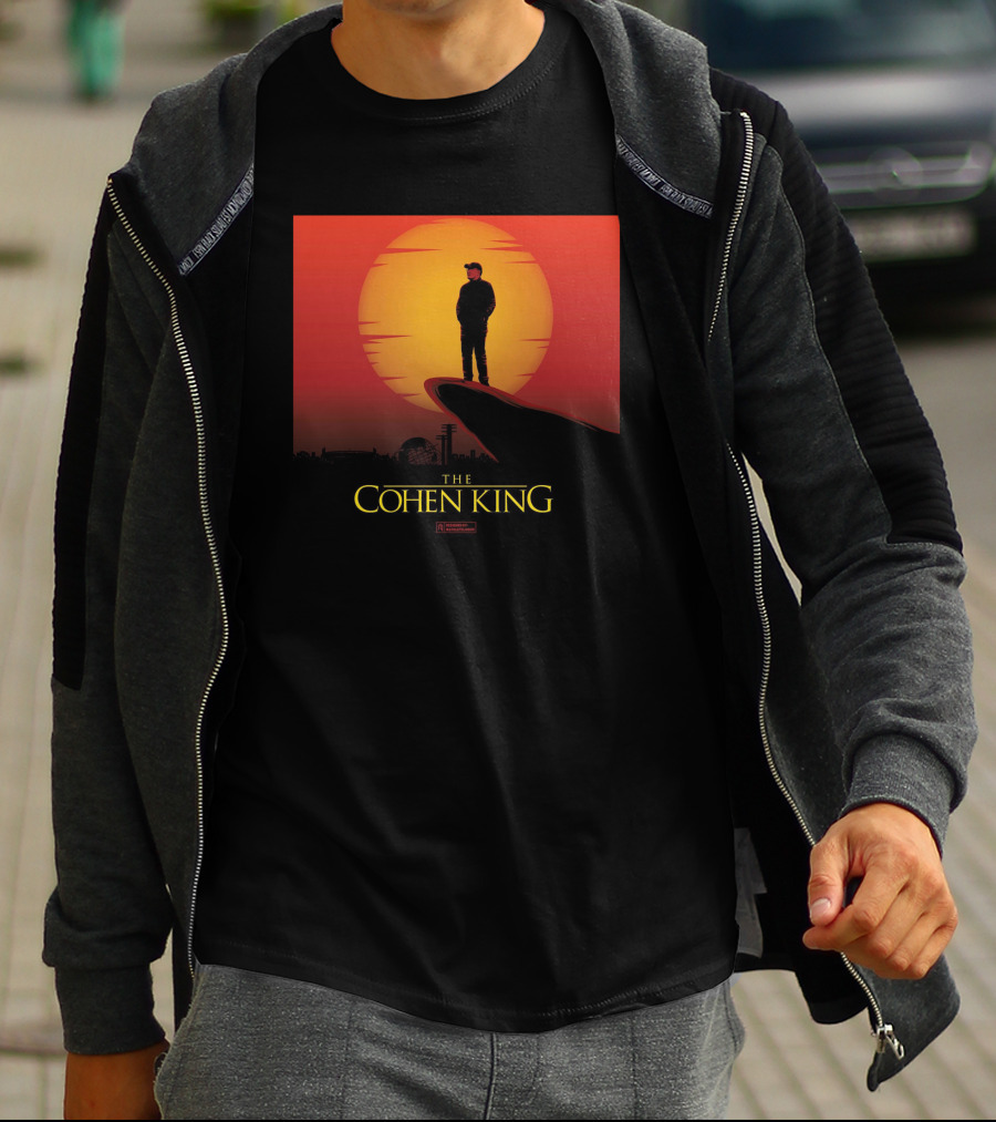 The Cohen King Silhouette On Sunset Cliff T-Shirt