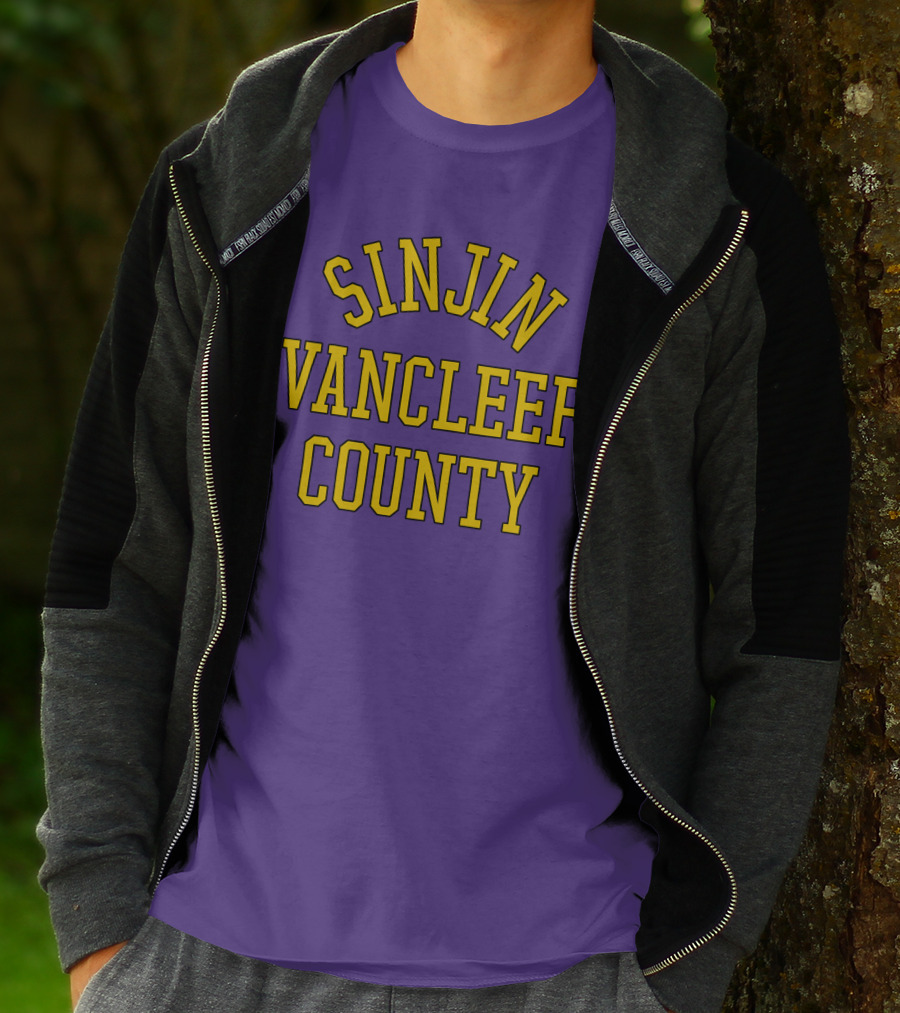 Sinjin Vancleef County Retro Bold Lettering T-Shirt