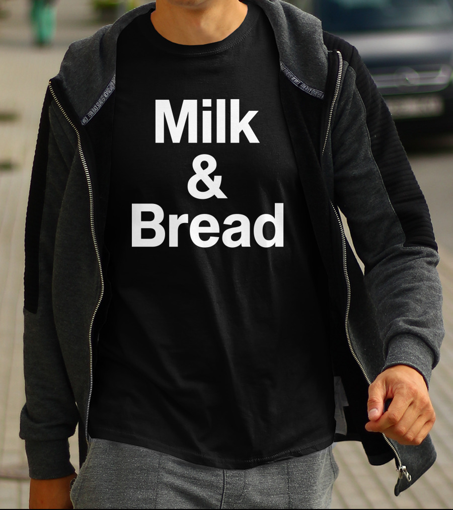 Milk And Bread Classic Minimalist Text T-Shirt