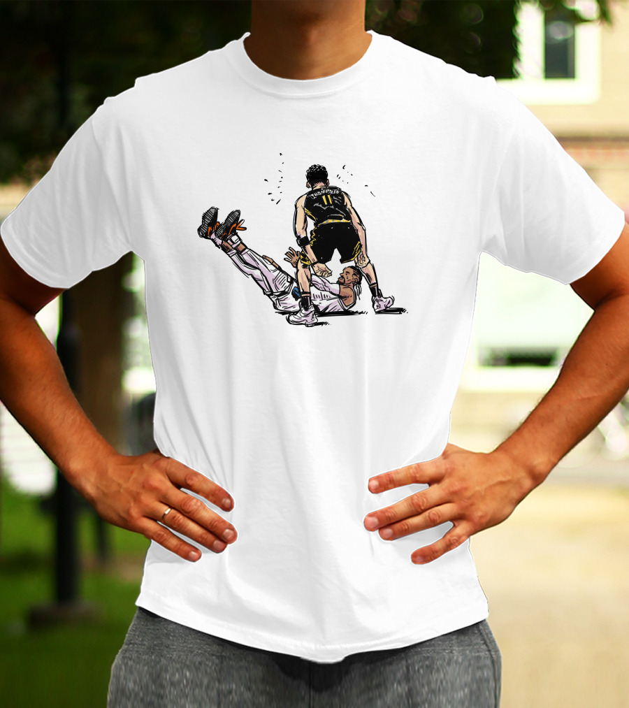 Luckymong Art Klay Thompson And Brooks Basketball Scene T-Shirt