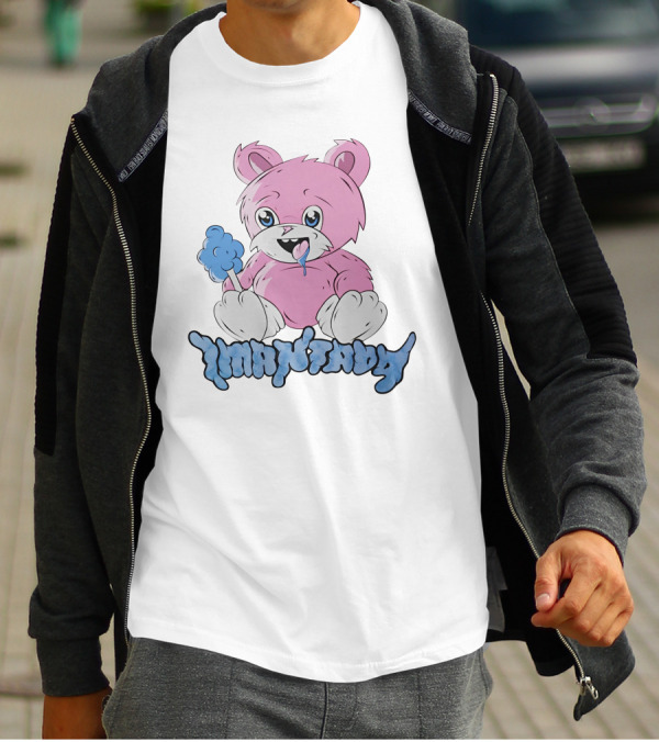 Camiseta Fluffy Cute Imantado Bear With Candyfloss T-Shirt