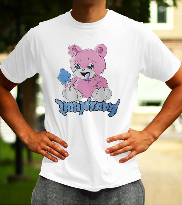 Camiseta Fluffy Cute Imantado Bear With Candyfloss T-Shirt