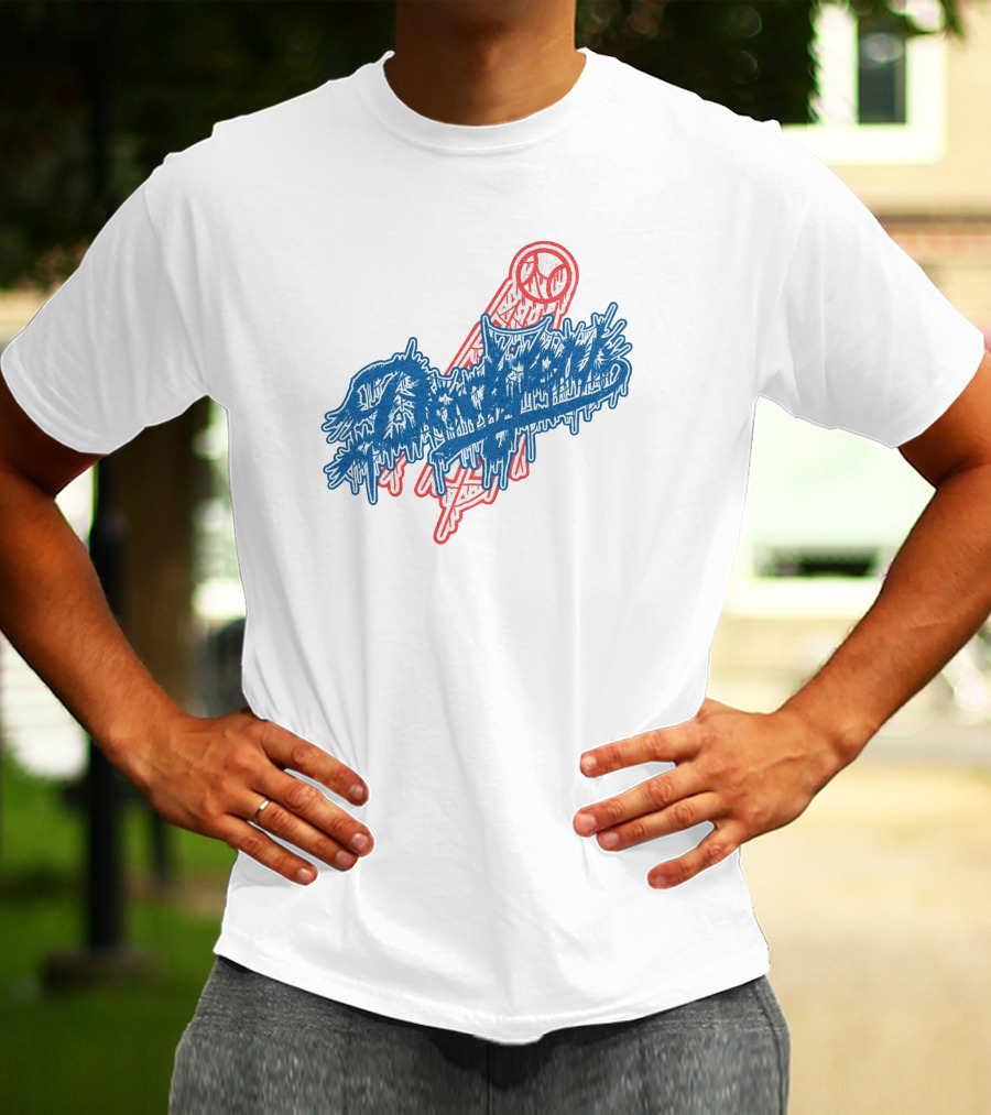 Deathcore Mic Dodgers Blue Drip T-Shirt