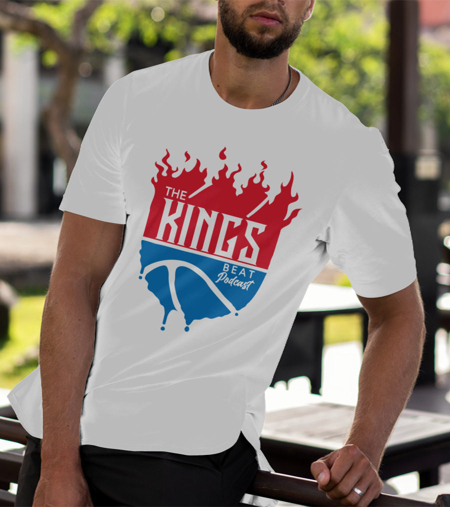 The Kings Beat Podcast Flame Basketball Drip T-Shirt