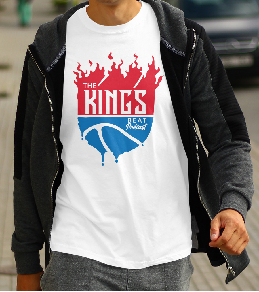 The Kings Beat Podcast Flame Basketball Drip T-Shirt