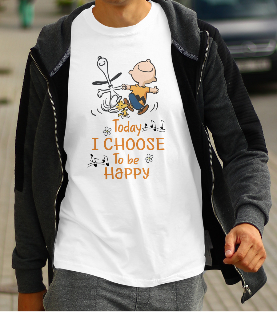 Today I Choose To Be Happy With Snoopy And Woodstock Dance T-Shirt