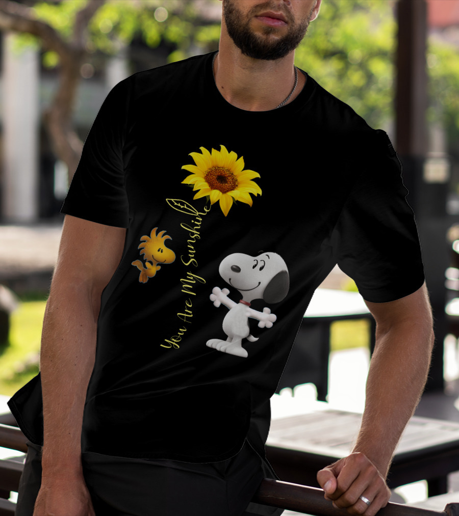Snoopy And Woodstock You Are My Sunshine Sunflower T-Shirt