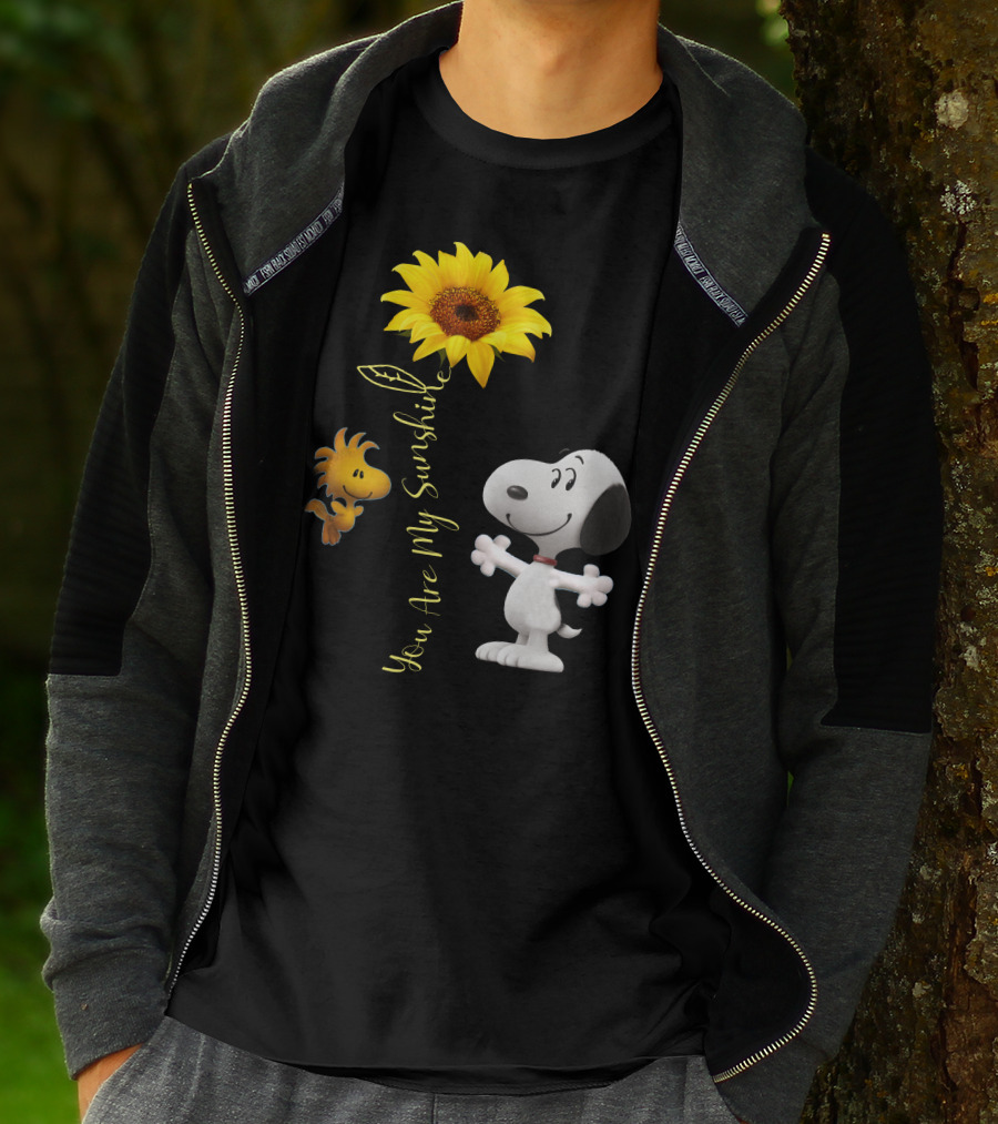 Snoopy And Woodstock You Are My Sunshine Sunflower T-Shirt