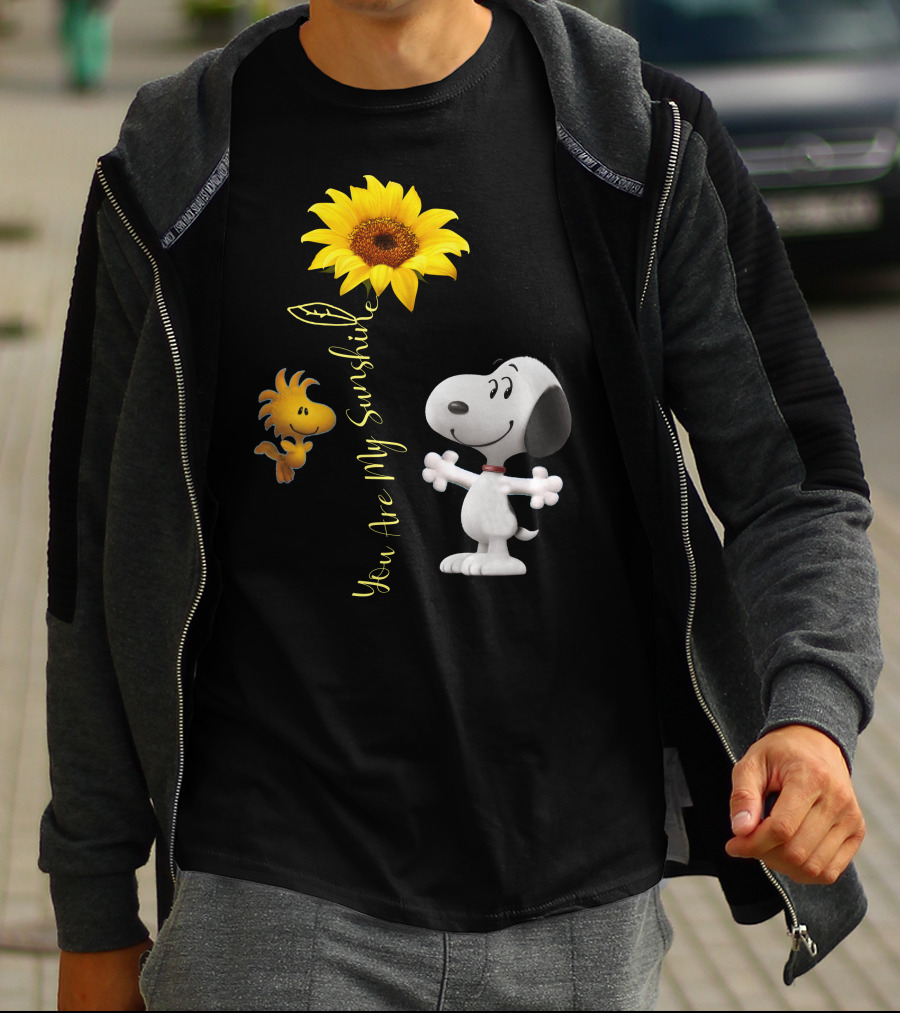 Snoopy And Woodstock You Are My Sunshine Sunflower T-Shirt