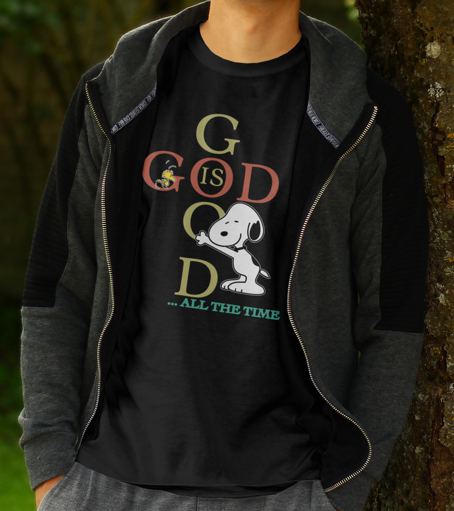Snoopy And Woodstock God Is Good All The Time Peanuts Collection T-Shirt