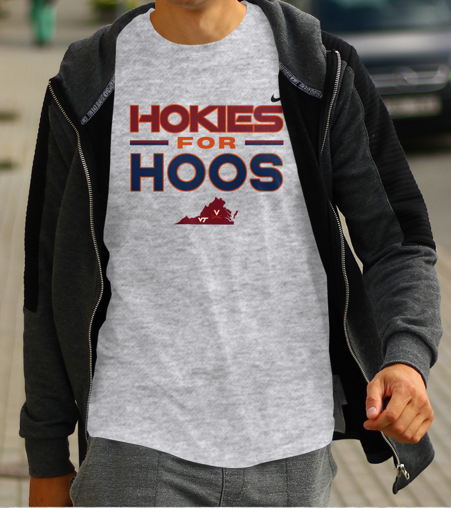 Hokies For Hoos Virginia Map VT T-Shirt