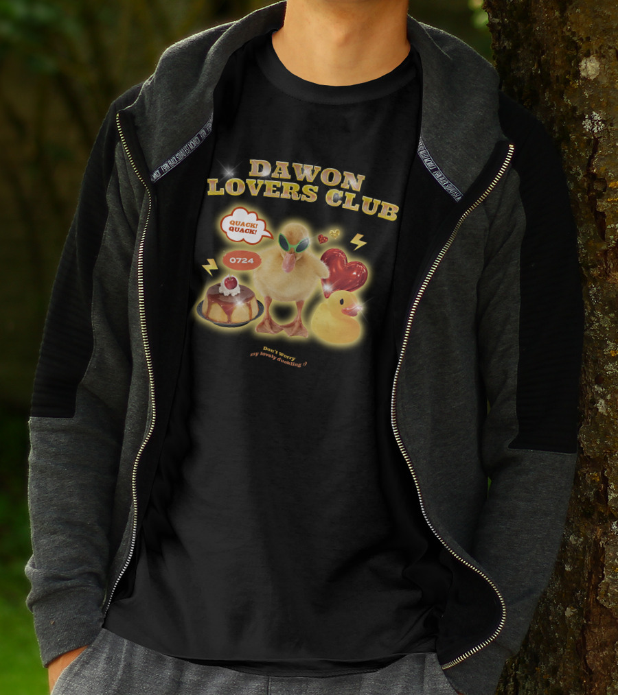 DAWON LOVERS CLUB Quack Quack 0724 Don't Worry My Lovely Duckling T-Shirt