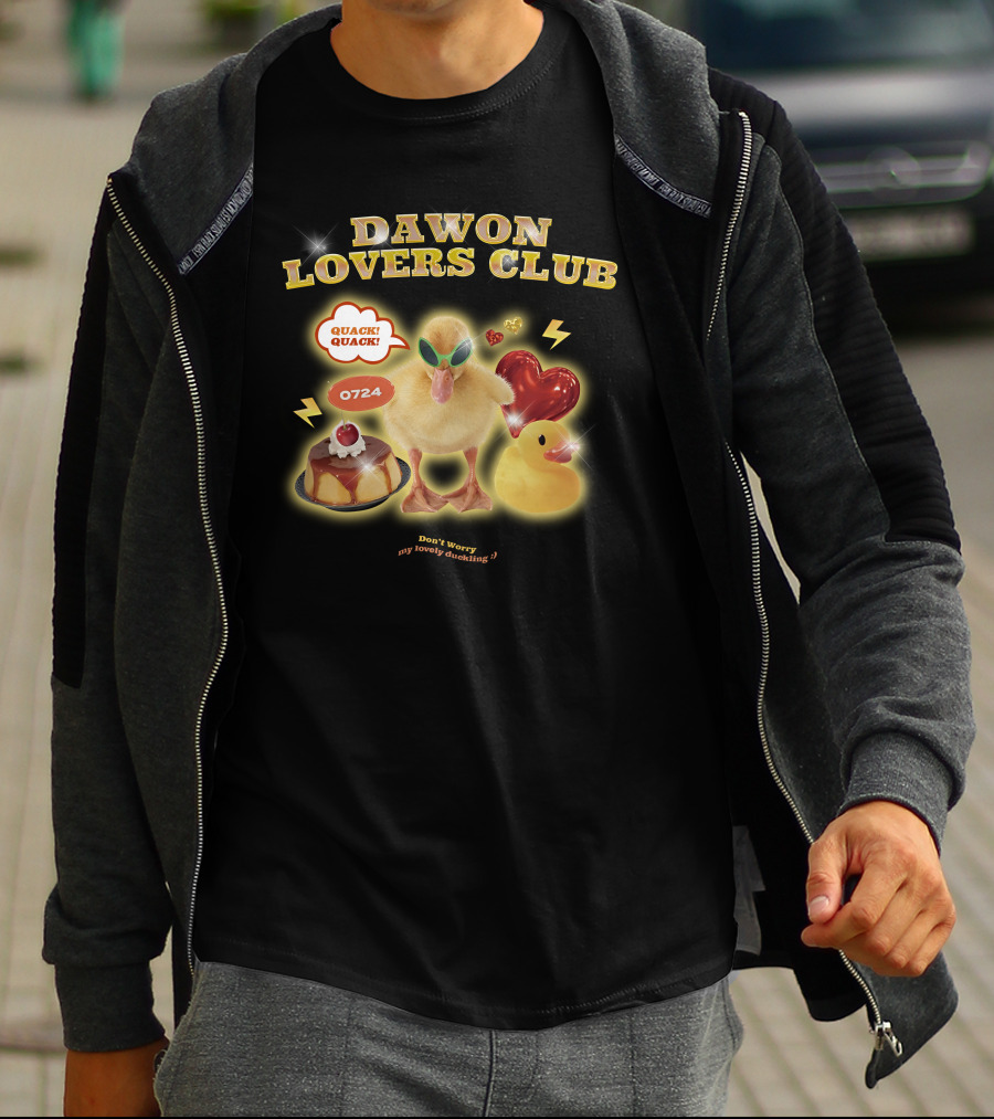 DAWON LOVERS CLUB Quack Quack 0724 Don't Worry My Lovely Duckling T-Shirt