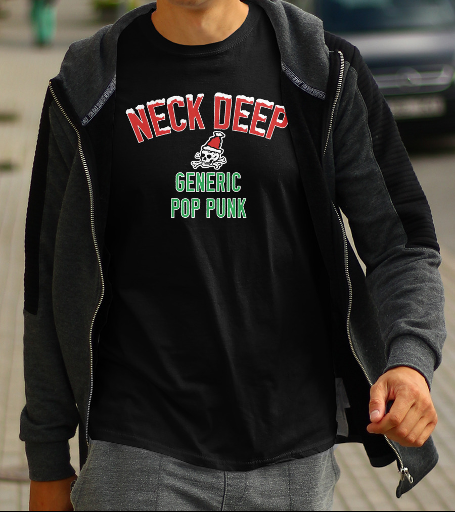 Neck Deep Generic Pop Punk Christmas Skull Edition T-Shirt