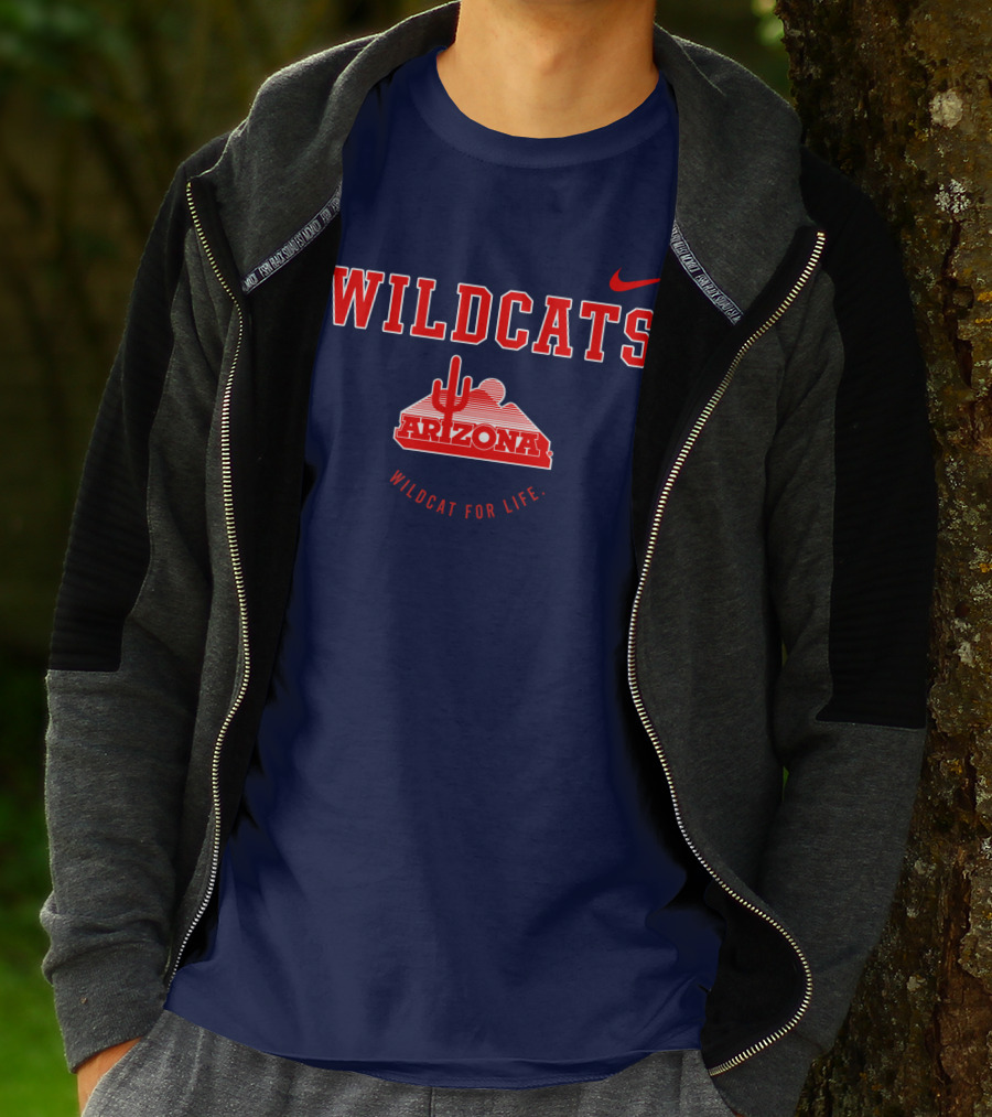 Wildcats Arizona Wildcat For Life Cactus T-Shirt