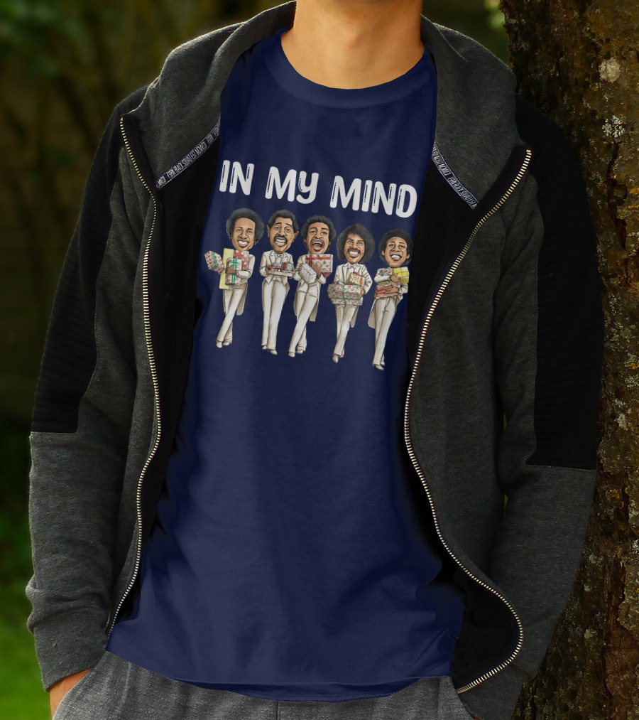 In My Mind Blackest Christmas Theme Holiday Gift Holding Group T-Shirt