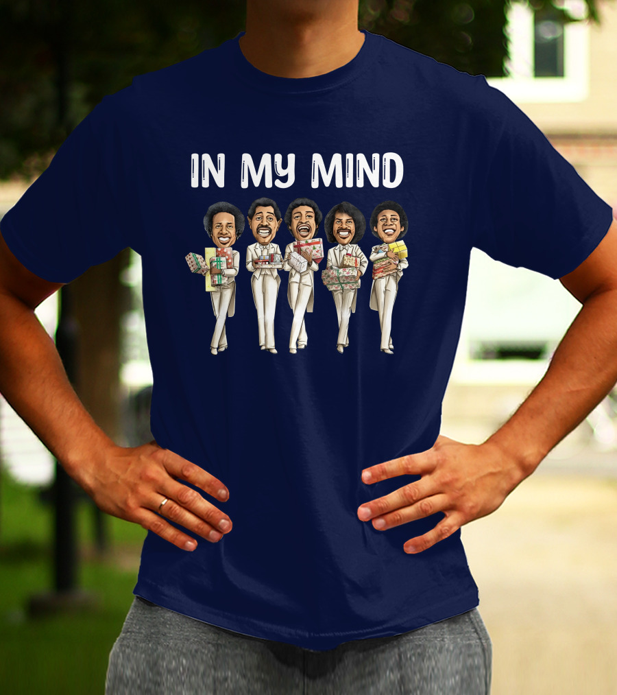 In My Mind Blackest Christmas Theme Holiday Gift Holding Group T-Shirt