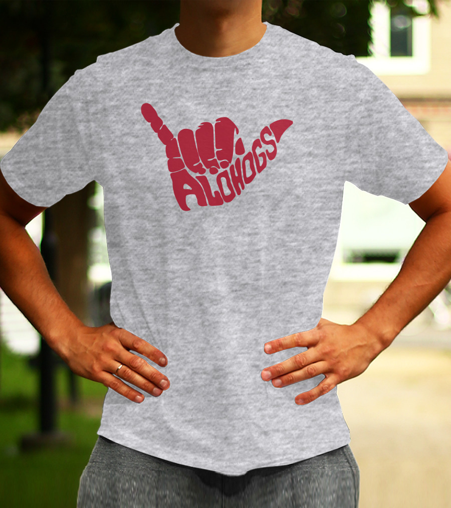 Shaka Hand Gesture With Alohogs Text T-Shirt