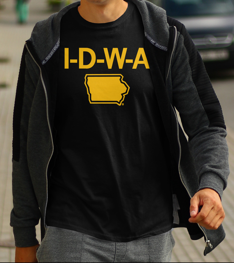 IDWA Yellow Iowa Outline T-Shirt