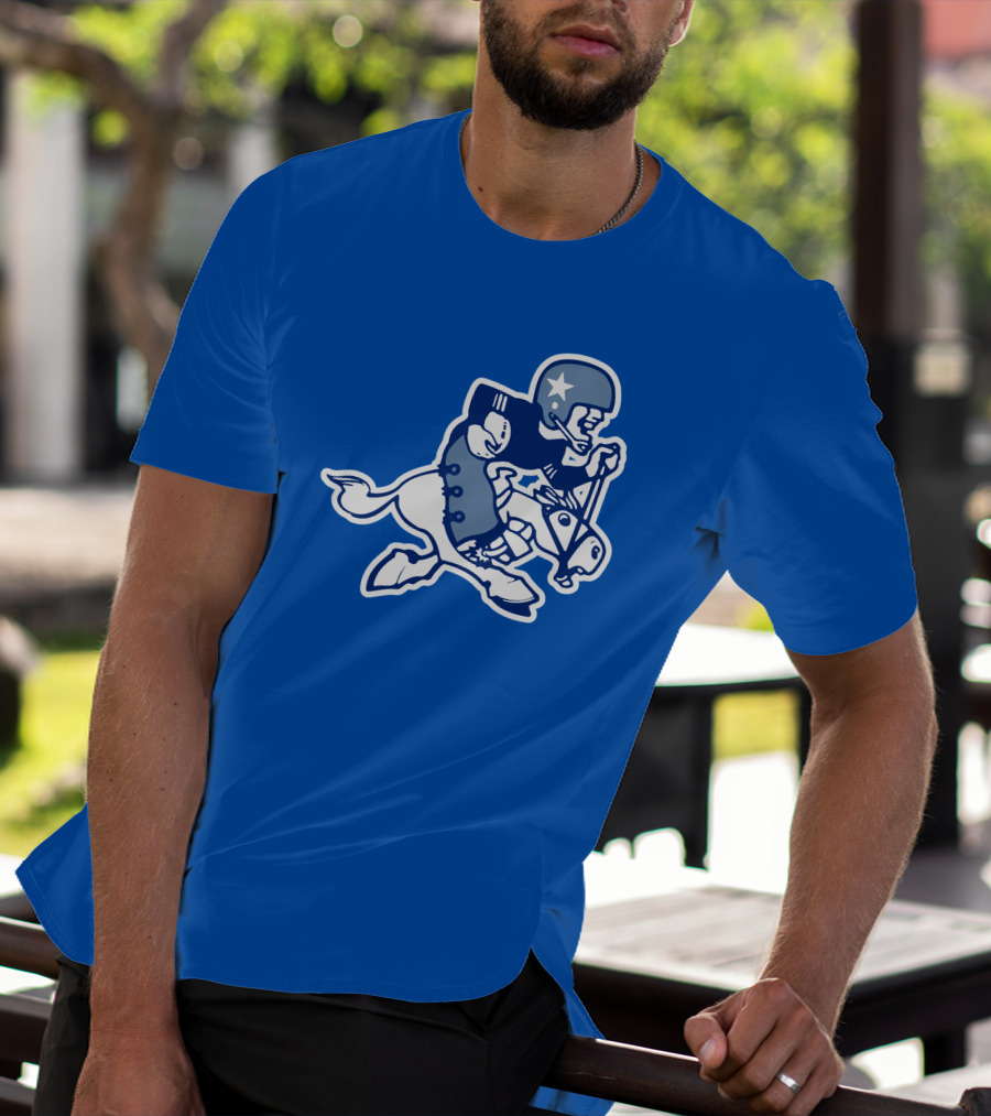 Dallas Cowboys Classic Throwback NFL Retro Mascot Fleece T-Shirt