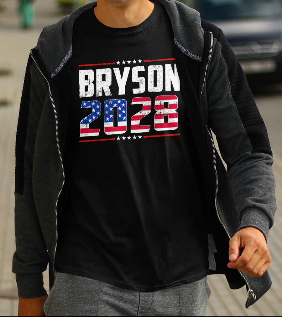 BRYSON 2028 American Flag Stars Stripes T-Shirt