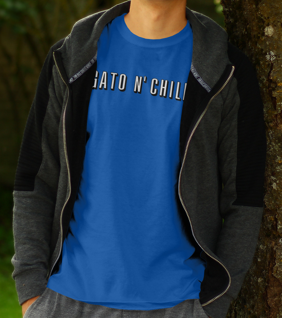 Gato N' Chill Blue T-Shirt