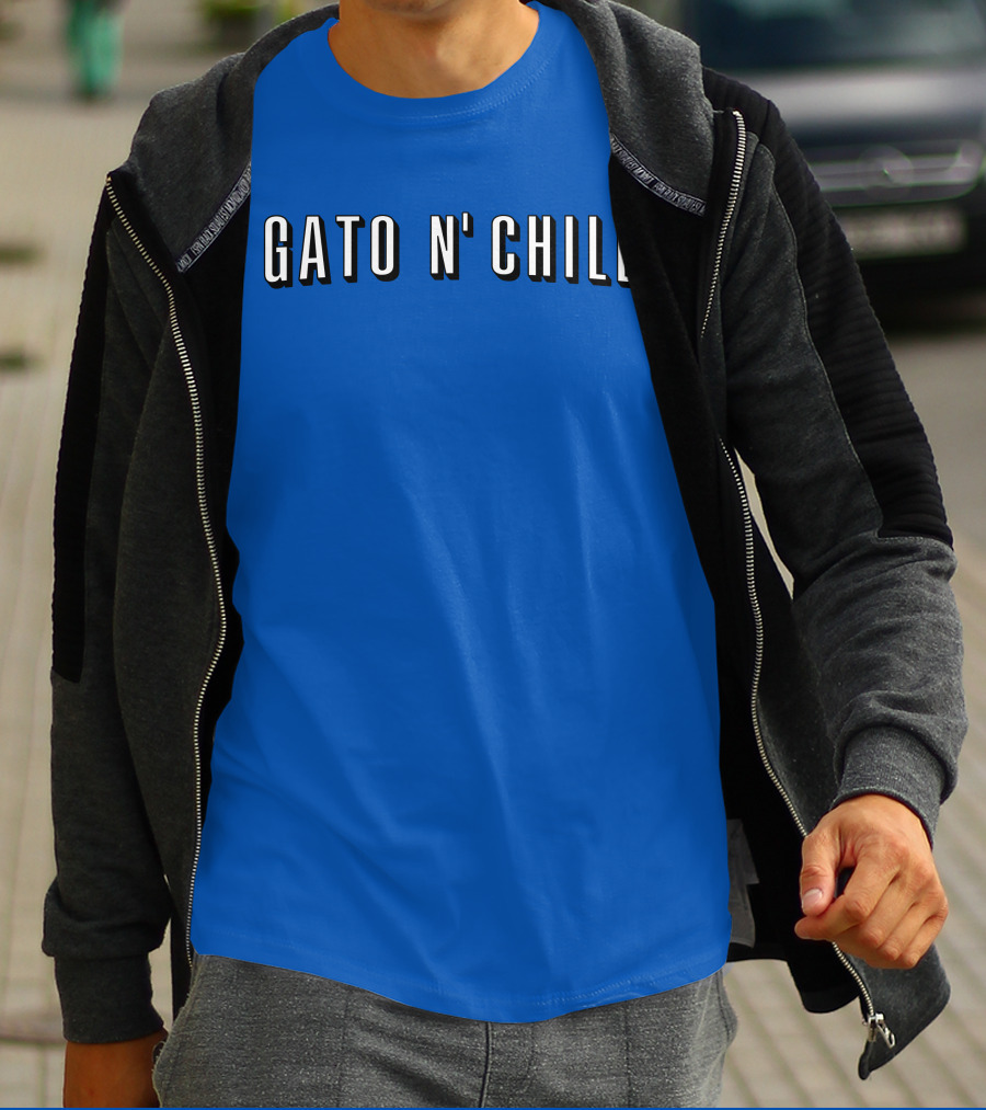 Gato N' Chill Blue T-Shirt