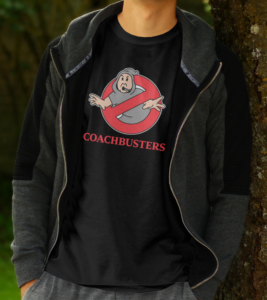 Ghostbusters Coachbusters Logo Parody With Ghost In No T-Shirt