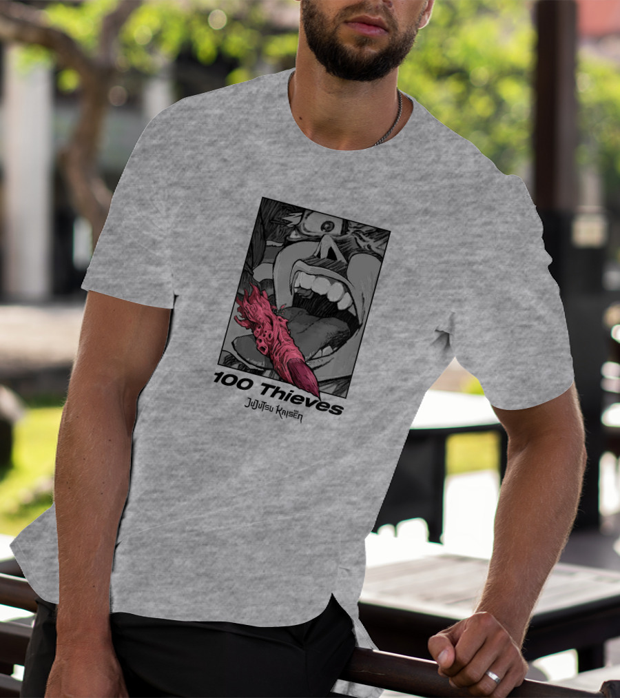 100 Thieves Jujutsu Kaisen Collaboration Manga T-Shirt