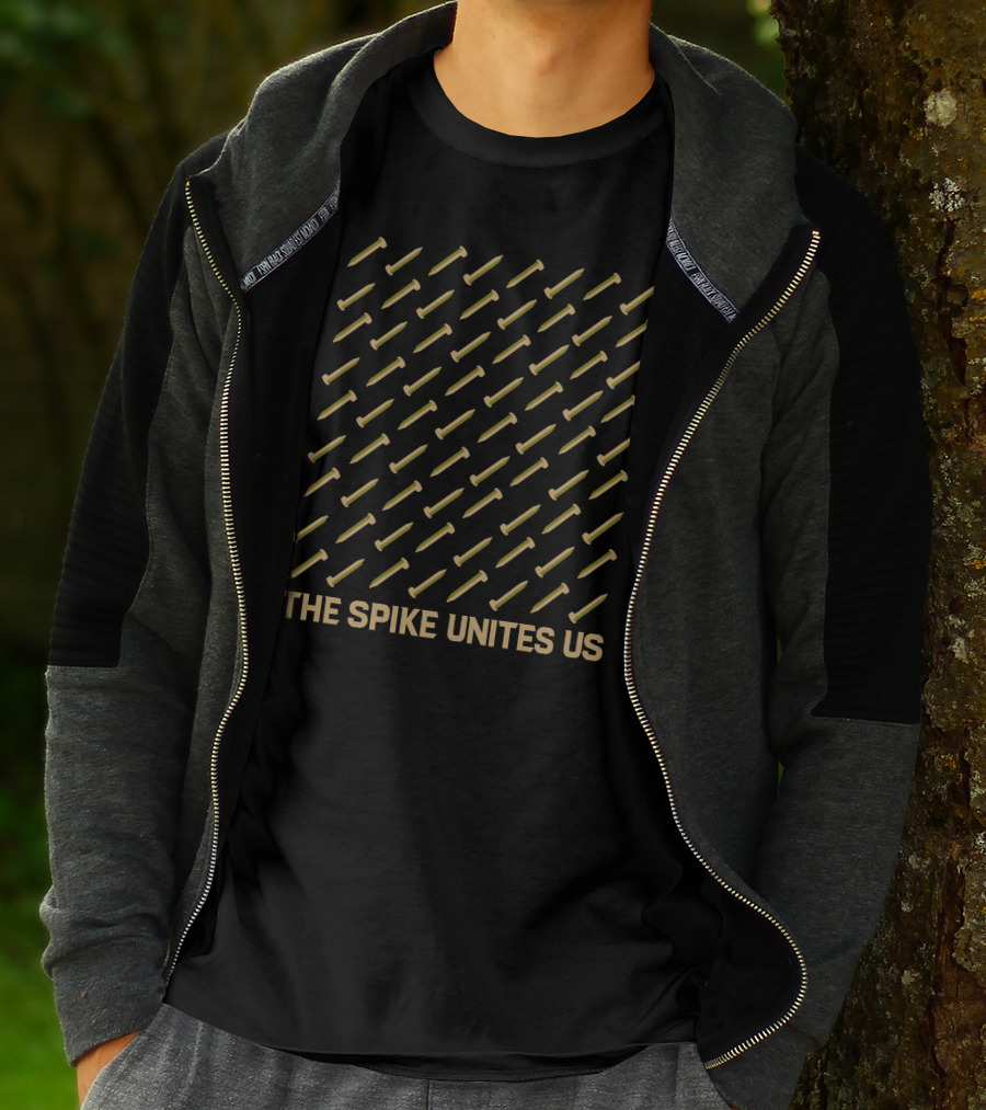 The Spike Unites Us Rows Of Gold Spikes T-Shirt