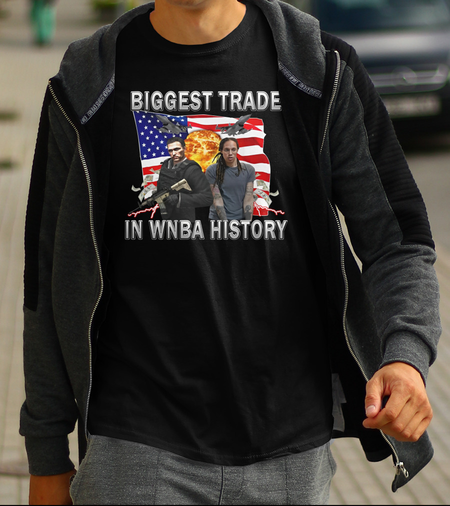 Biggest Trade In WNBA History American Flag Explosion Airplanes Helicopters Cash Players T-Shirt