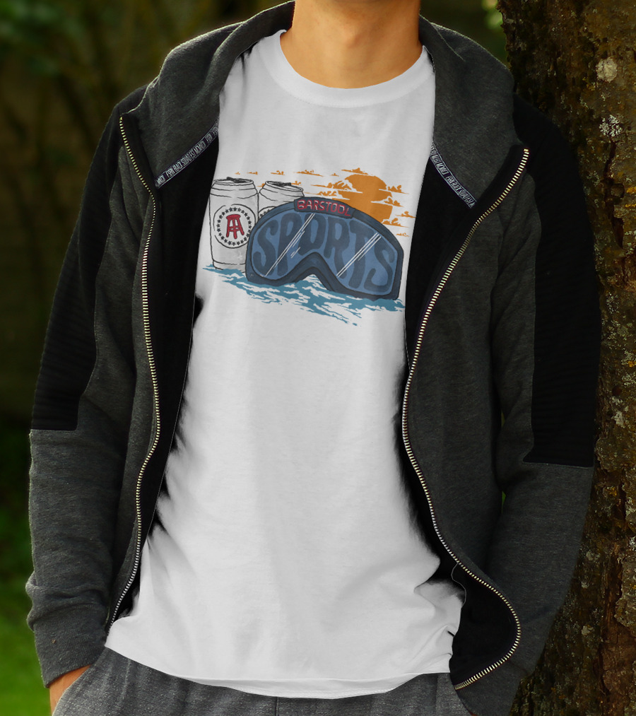 Winter Goggles With Cans And Sunset T-Shirt