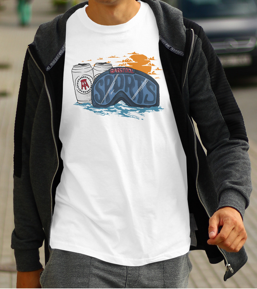 Winter Goggles With Cans And Sunset T-Shirt