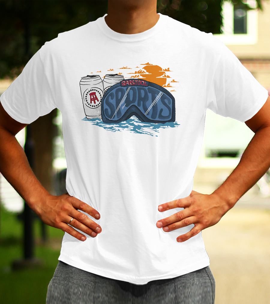 Winter Goggles With Cans And Sunset T-Shirt
